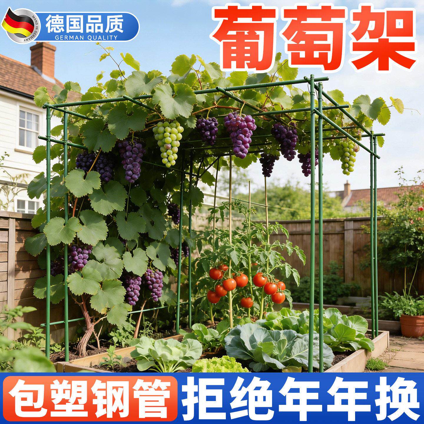 葡萄架庭院百香果爬藤架子户外黄瓜架杆丝瓜搭棚子支架植物支撑杆