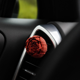 适用于奔驰宝马奥迪汽车车载出风口香薰空调玫瑰车内高级感摆件女