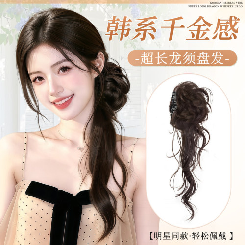 丸子头假发辫马尾抓夹女2026新款