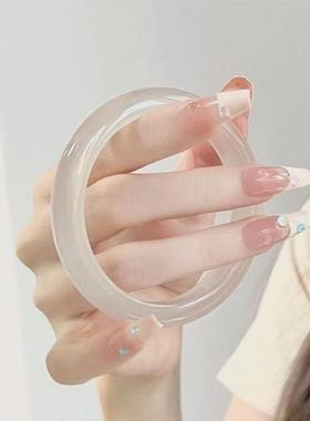 白月光玛瑙手镯子冰透荔枝冻玉镯