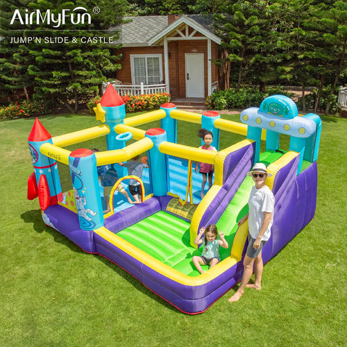Airmyfun火箭充气城堡蹦蹦床滑梯