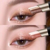 一笔成型渐变懒人三色眼影棒哑光细闪珠光高光眼影笔新人初学者女