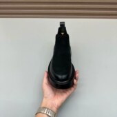 男鞋 厚底套脚休闲皮毛一体短靴 加绒保暖棉靴男士 2024冬季 新款