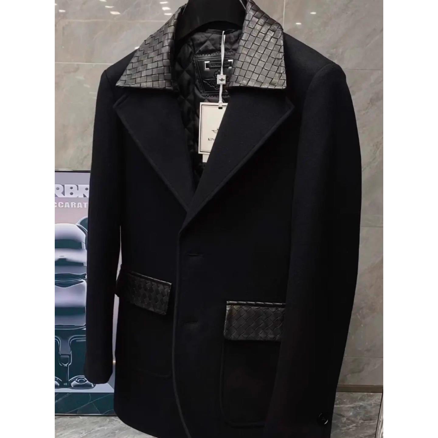 553秋冬季男士新品中长款休闲风衣外套高品质时尚百搭商务帅气范