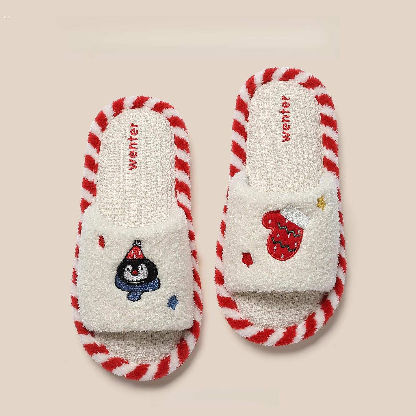 棉麻亚麻拖鞋女款春秋2025新款可爱静音室内家居家布艺毛拖鞋四季