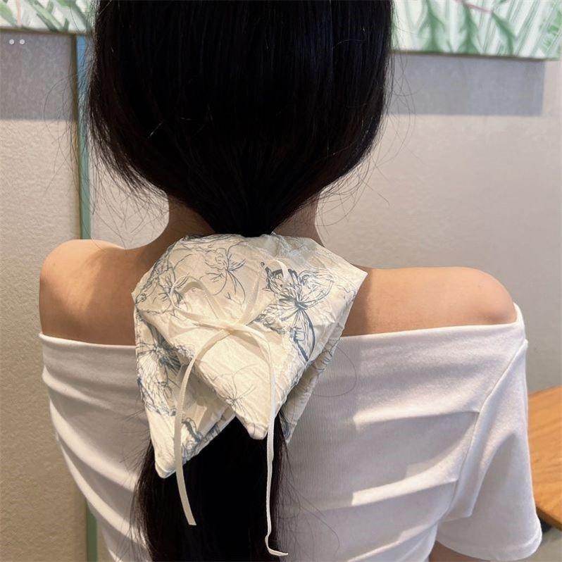 绝美发圈方巾式发圈女士韩系大肠发圈邦头发圈方形发圈低马尾发绳