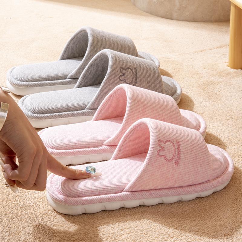 四季亚麻拖鞋女士秋冬季新款室内居家用静音居家用棉麻布拖鞋男款