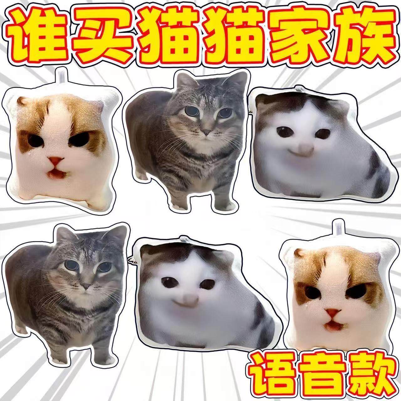 希特猫meme发声挂件小猫oi小猫创意按压发声玩偶语音玩具小礼物