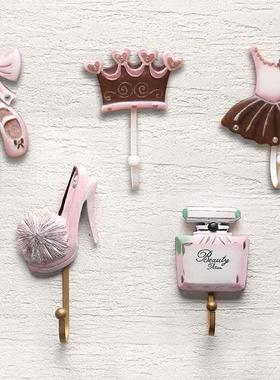 北欧INS创意墙上钥匙挂钩壁挂装饰少女心挂衣勾架衣帽钩艺术墙饰