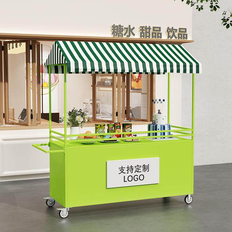 活动车展示架商业街铁艺花车手推车夜市小吃车移动摊位摆摊车