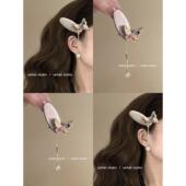 鸭嘴夹盘发器 高级感新中式 粉黛蝶舞 水钻蝴蝶流苏发夹女2025新款