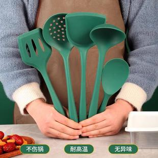 耐高温食品级汤勺漏勺家用炒菜铲子 硅胶锅铲不粘锅专用铲厨具套装