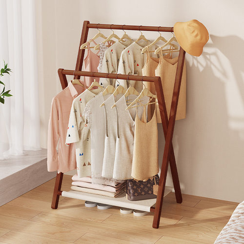 新款折叠双杆衣帽架｜卧室床边省