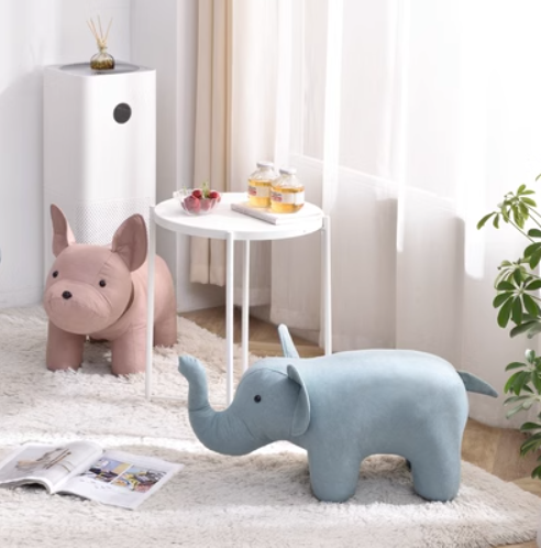 小凳子家用矮凳大象板凳儿童动物凳沙发凳换鞋凳卡通公仔实木椅子