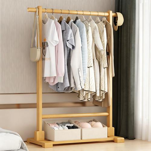 家用挂衣架衣架落地卧室床边晚上衣服简易衣帽架置物架晾衣架阳台