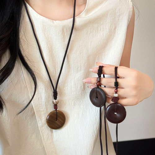 国风禅意平安扣吊坠项链女