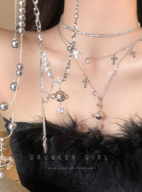 西太后土星珍珠长款项链毛衣链