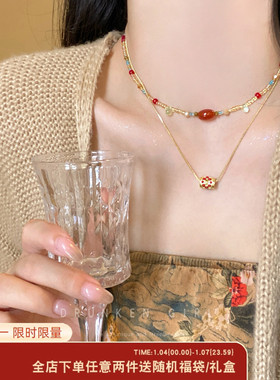 新中式敦煌配色串珠项链女