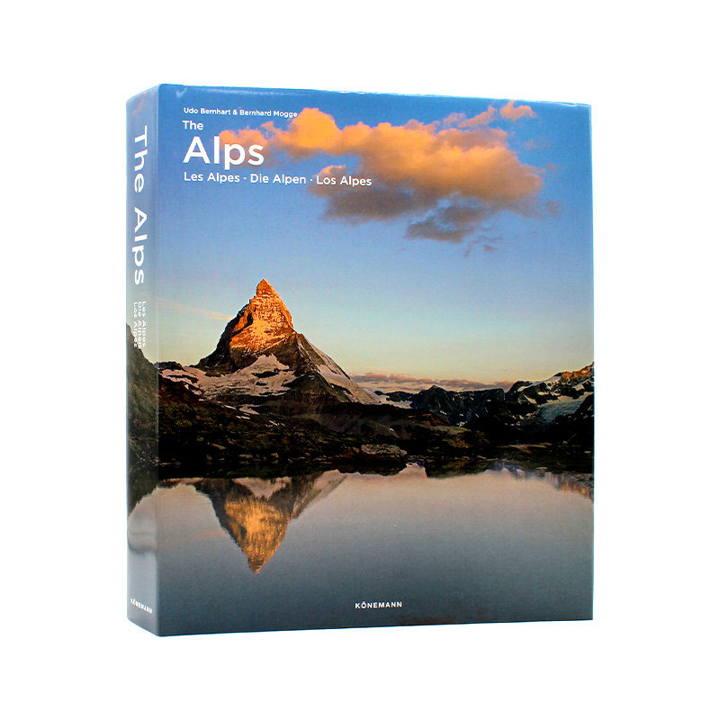 现货 精装 The Alps 阿尔卑斯山 展示了阿尔卑斯山风景的多样性和美丽 100多座13000英尺高的山峰 进口原版 多语种