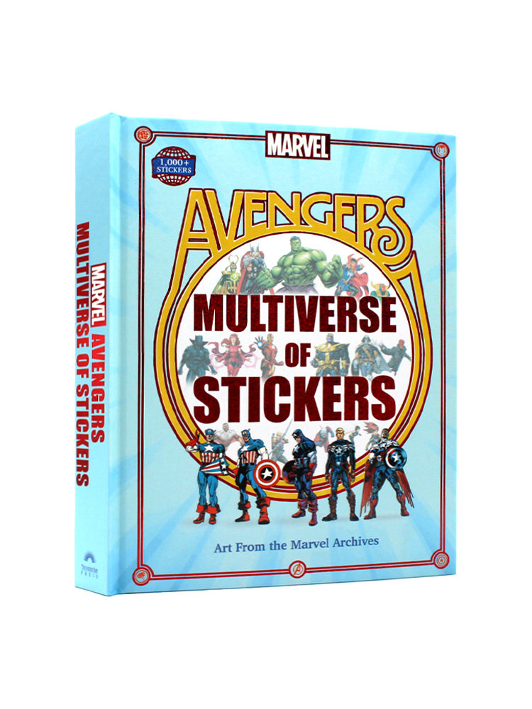 现货 Marvel Avengers Multiverse of Stickers 漫威复仇者多元宇宙贴纸 1000多个可重复使用的全彩贴纸 艺术贴纸 英文原版