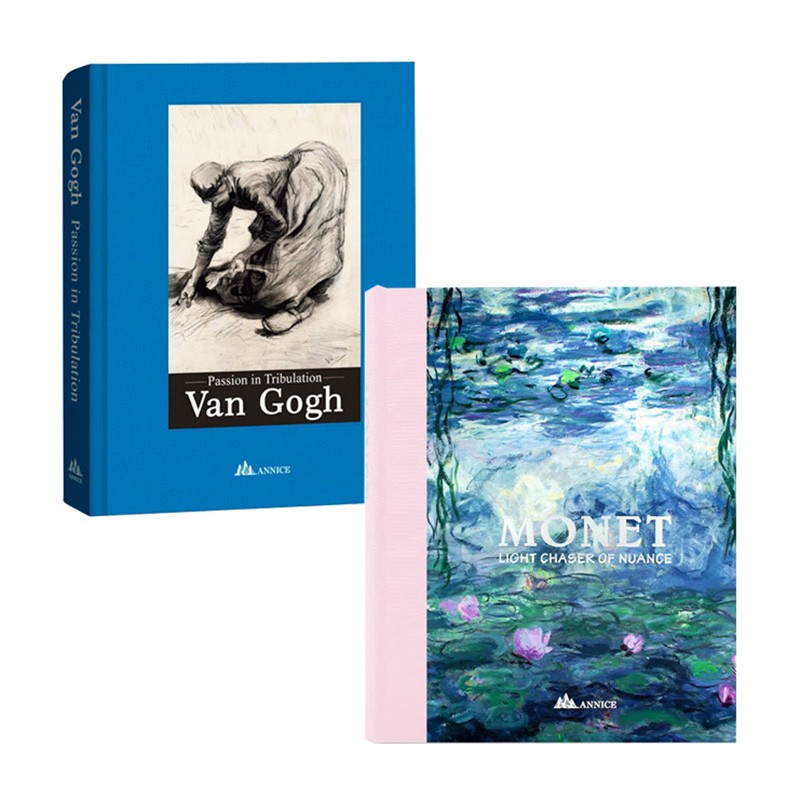 现货 艺术大师绘画系列 2本套装：Monet 莫奈 + Van Gogh 梵高 大师珍藏版画作全集艺术 艺术画册 精装大开本