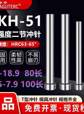 超硬SK51二节T型冲针高速网模具冲头16.0X80-7.9X100 高强度冲针