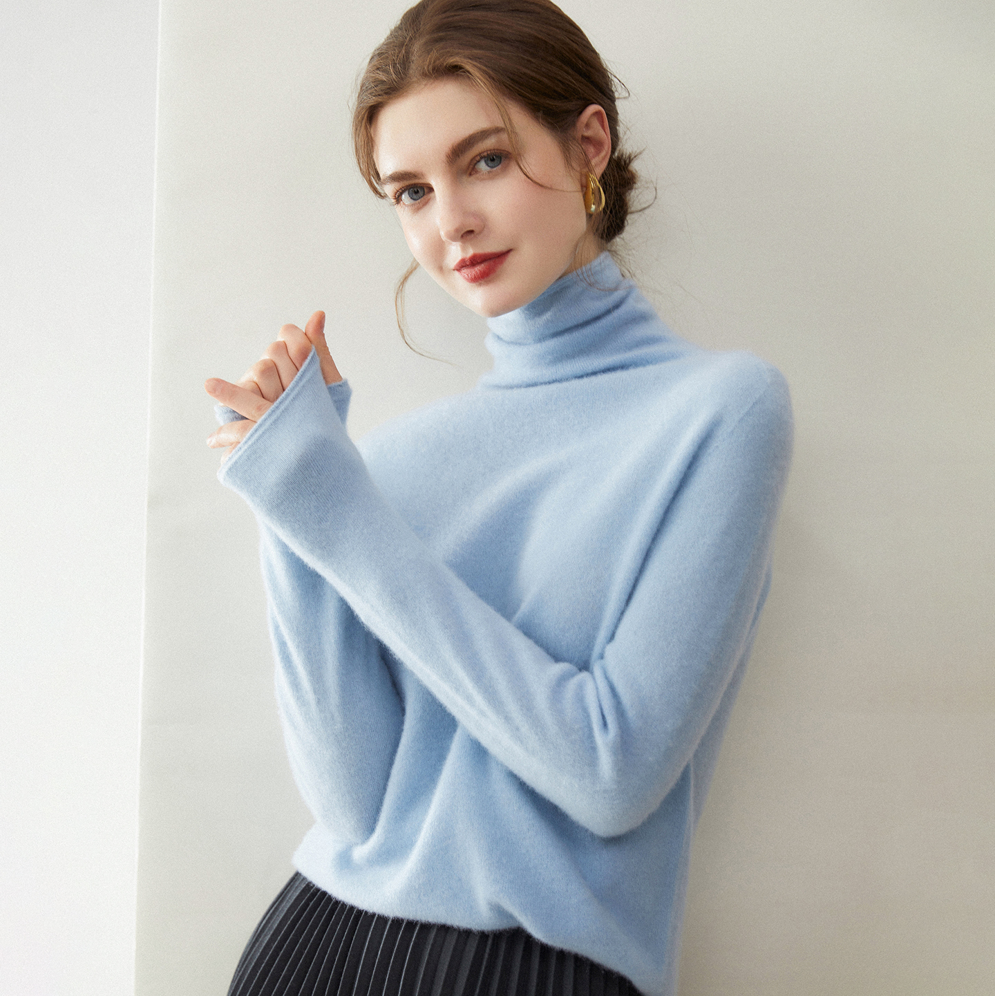 100%纯山羊绒衫女25秋冬季