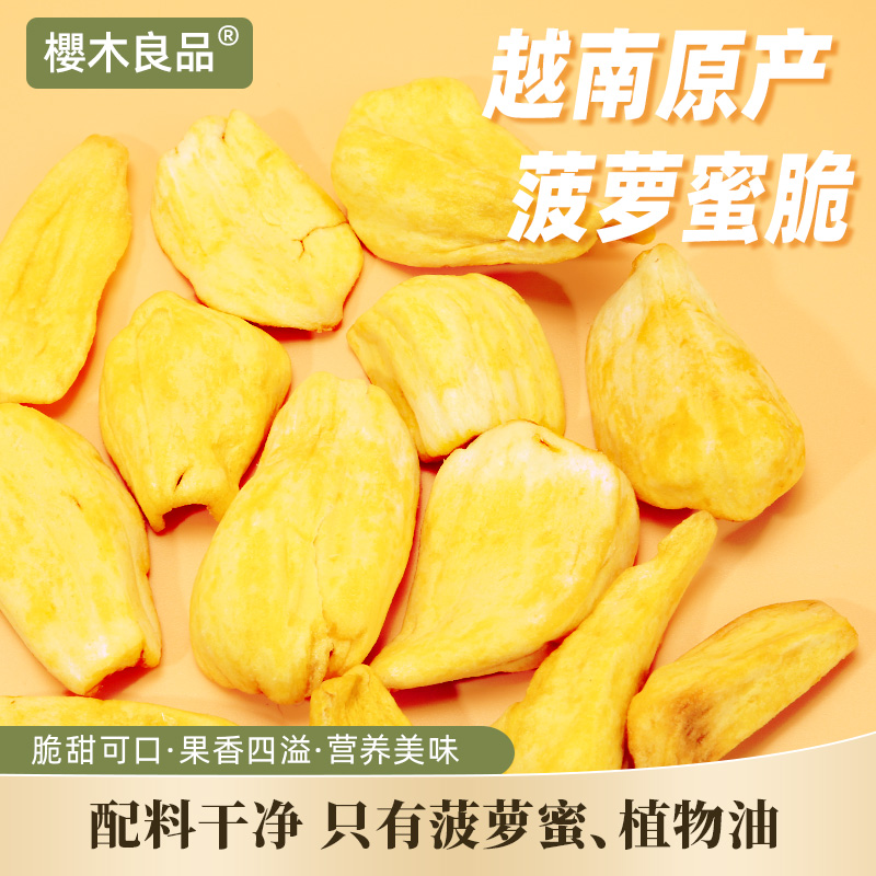 樱木良品|越南菠萝蜜脆40g 东南亚水果干制品0添加剂坐车休闲零食