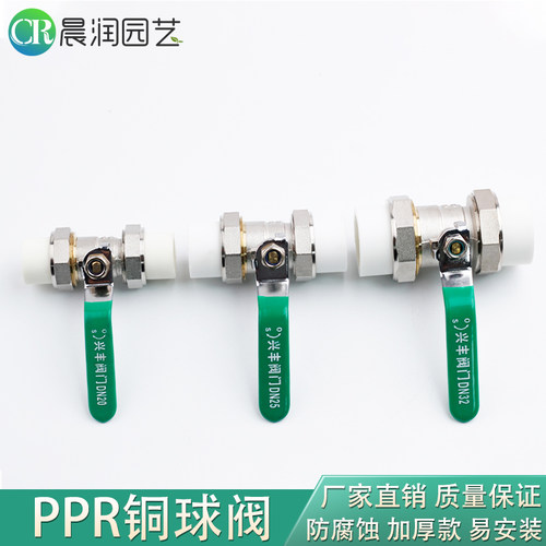 PPR双活接热熔铜球阀 焊接阀门开关水管配件 4分6分1寸20 25 32