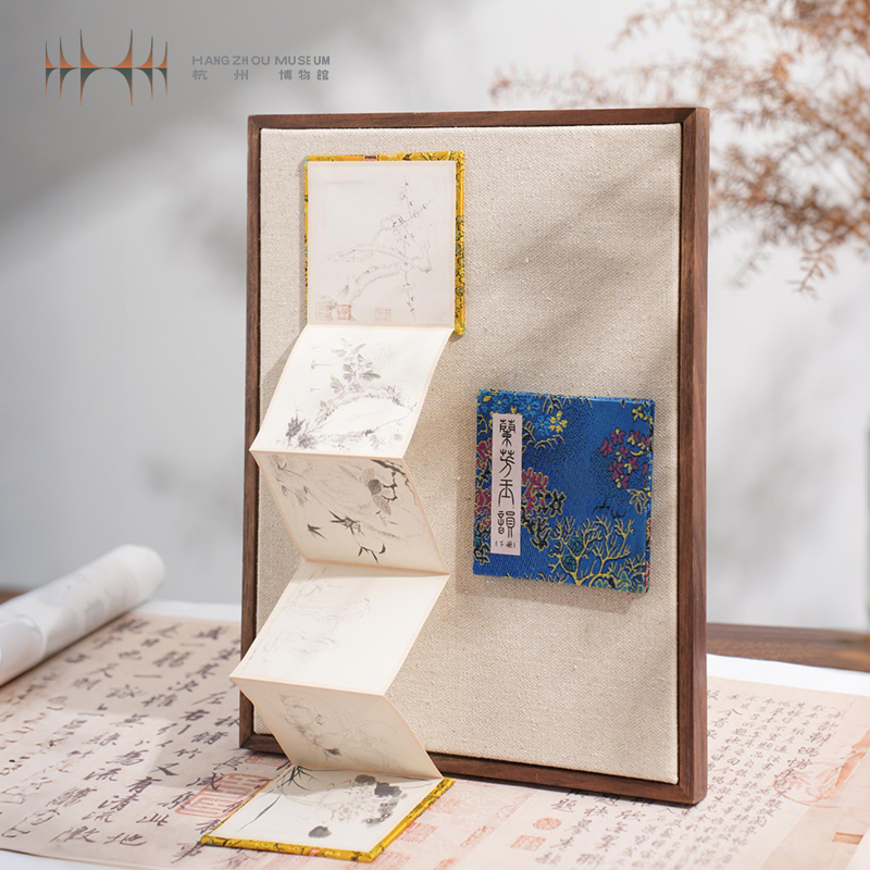 【杭州博物馆】江南芳华文创丝织奏折造型创意冰箱贴家居装饰