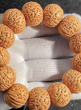 脑纹桃核手串佛珠念珠