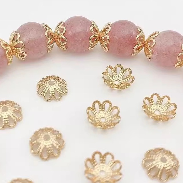 DIY镂空花托保色花帽珠托隔珠片