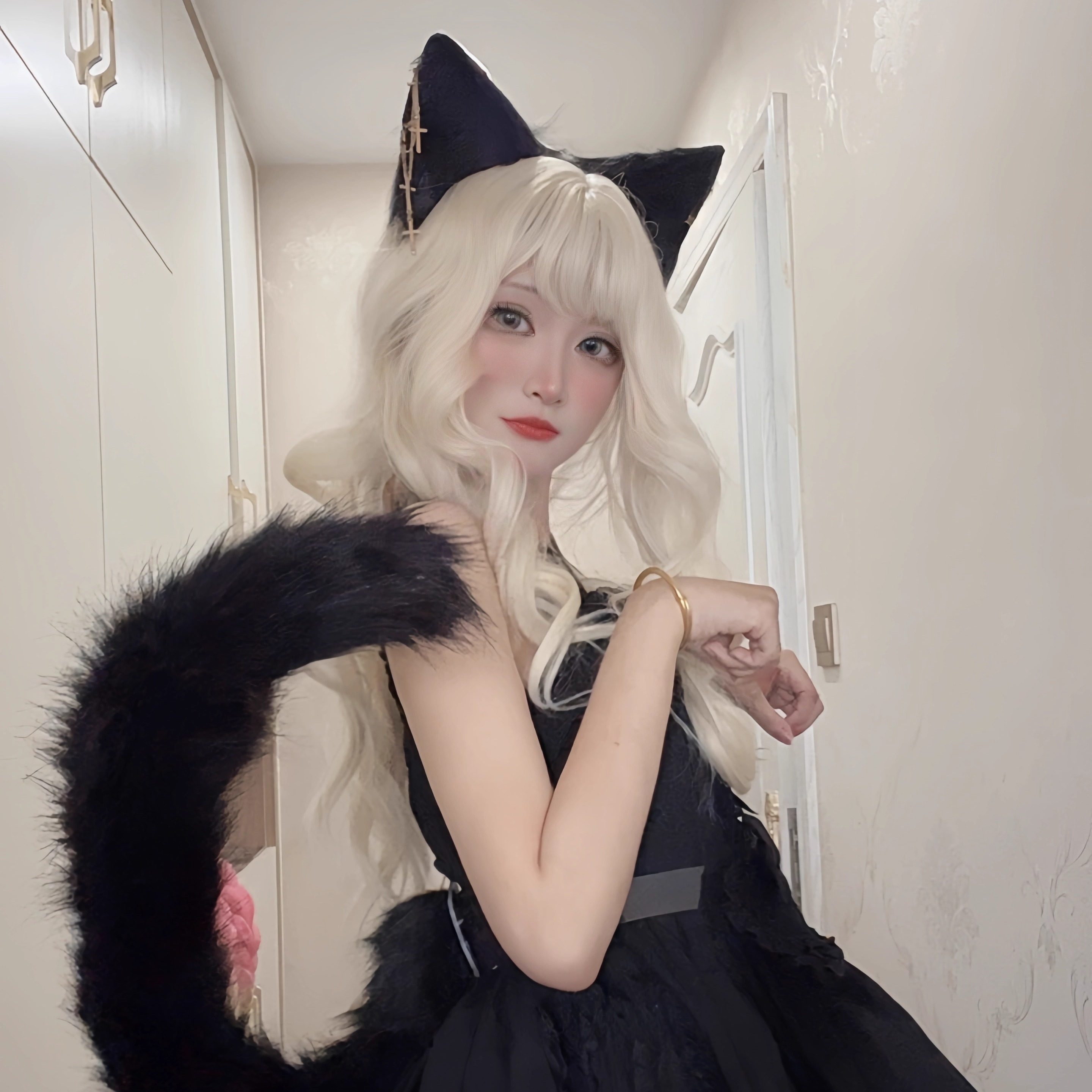 手作毛绒猫耳十字架发箍金属头饰猫尾巴cos仿真兽耳兽尾猫咪套装,模玩/动漫/周边/娃圈三坑/桌游,COSPLAY配件/道具/人偶服,淘宝优惠券,粉丝福利购,淘宝优惠卷