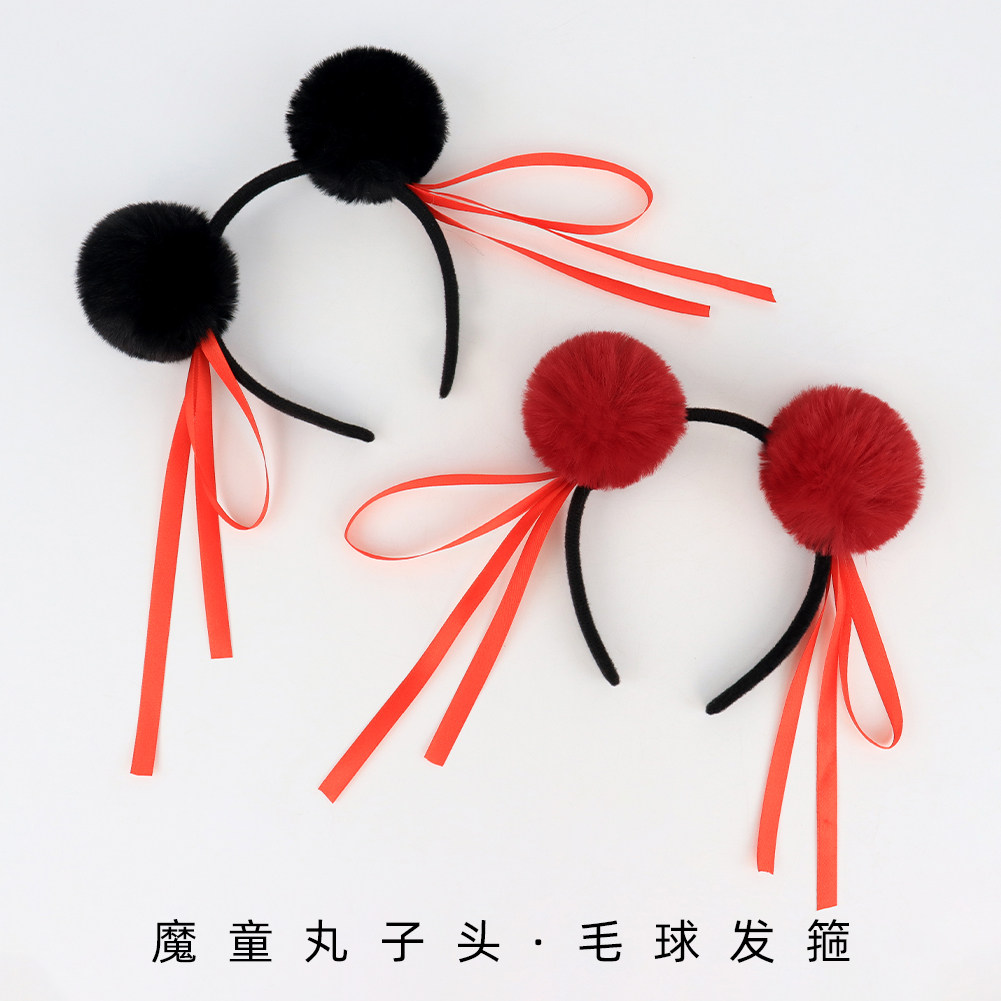 哪吒2同款丸子头发箍cos周边