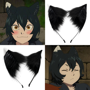 迷宫饭cos伊津津美 猫耳发箍lolita手作仿真兽耳漫画装扮道具发饰