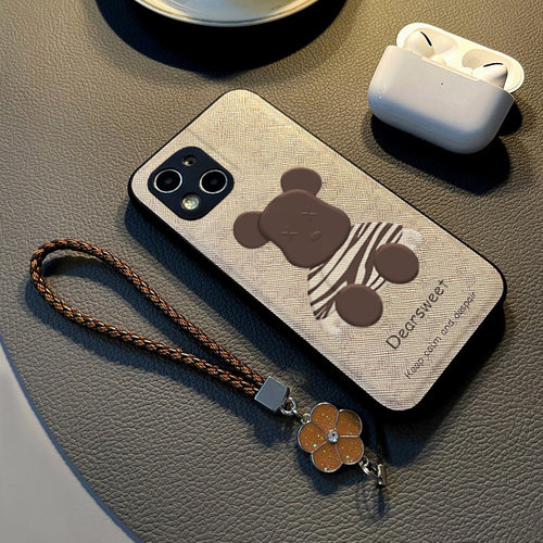 布纹手感 奢华手工贴皮 潮牌可爱 防摔耐脏