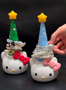 圣诞哈喽Kitty首饰架展示架发绳手链手串收纳架玄关首饰架小摆件