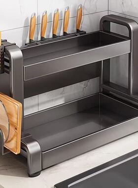 特厚厨房调料置物架筷子刀架台面调味瓶罐收纳多功能调料用品架子