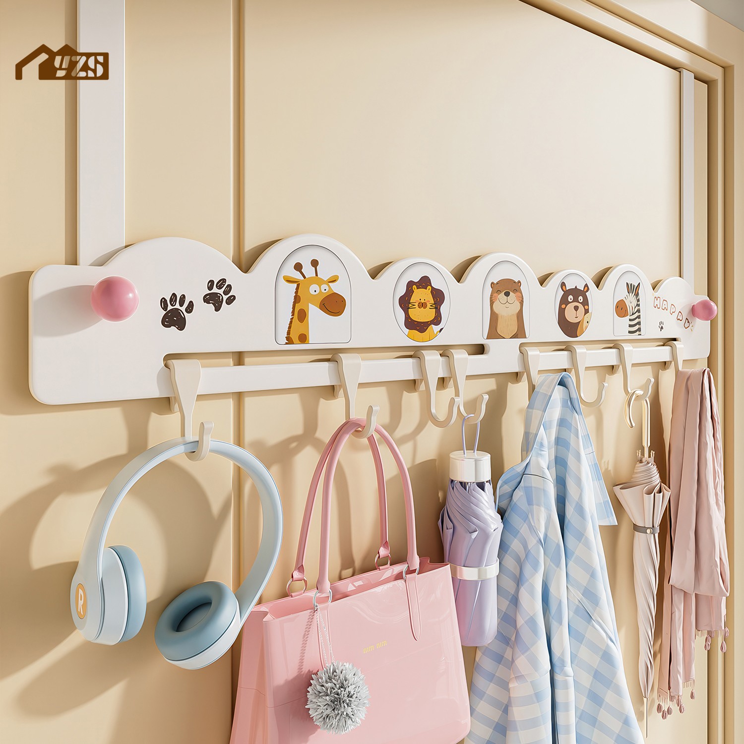 多巴胺门后挂钩可调节入户门口挂衣架免打孔卧室卫生间毛巾挂衣钩