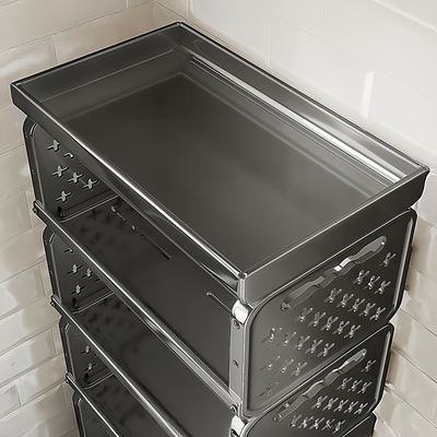 加粗加厚果蔬落地带轮置物架