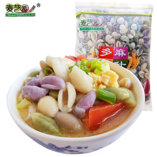 陕西安康特产麦艺园多味果蔬烩麻食速食面小麦蔬菜粉麻什子350g袋