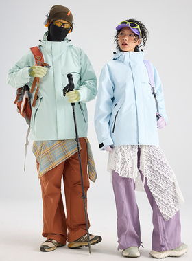 骆驼骑师冲锋衣女三合一新款黑色外套男户外防暴雨防风防水登山服