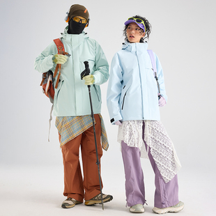 骆驼骑师冲锋衣女三合一新款黑色外套男户外防暴雨防风防水登山服