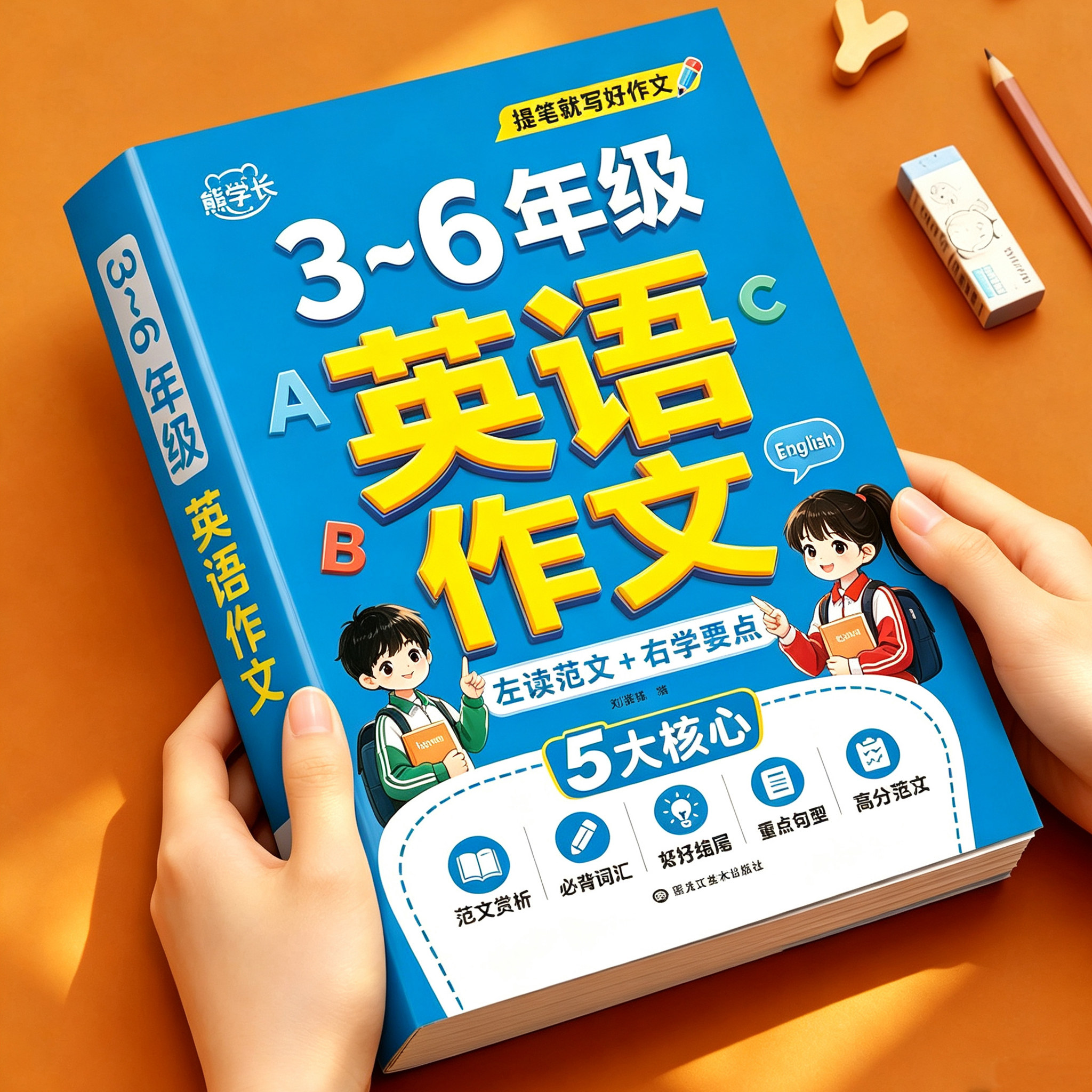 小学英语作文示范大全三年级四年级五年级六年级人教版外研版译林版英语作文书素材积累小学生三至四至五年级每日一练晨读短文范文