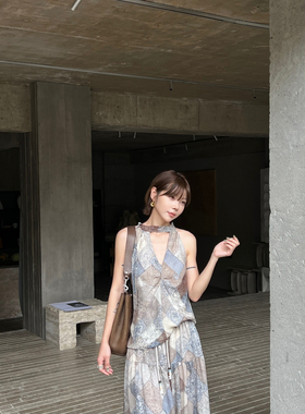 UMA SONG-26夏上新复古风格纹时尚半身裙
