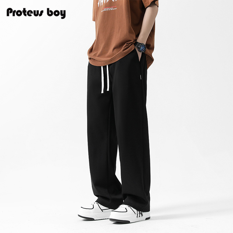 ProteusBoy裤子男款夏季春秋男士日系百搭直筒阔腿休闲运动长裤潮
