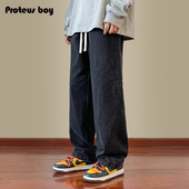 2025新宽松直筒阔腿垂感加绒休闲长裤 春秋冬季 子男款 ProteusBoy裤