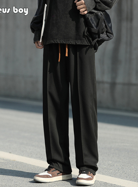 ProteusBoy裤子男款春秋夏季2025新男生宽松直筒休闲运动阔腿长裤