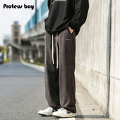 子男款 春秋季 男士 ProteusBoy裤 灯芯绒宽松直筒休闲阔腿运动长裤 潮