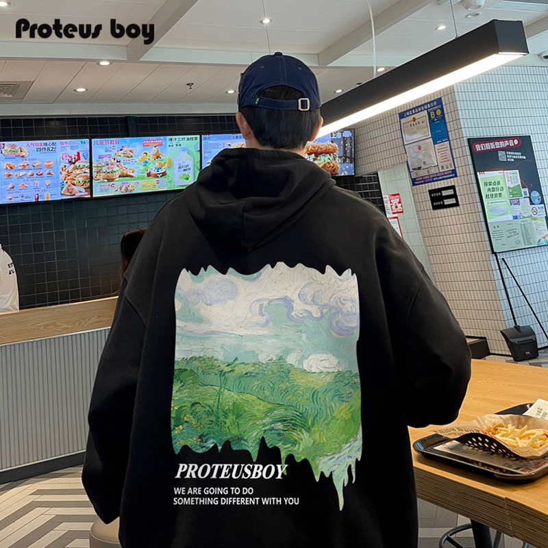 ProteusBoy连帽卫衣男新款